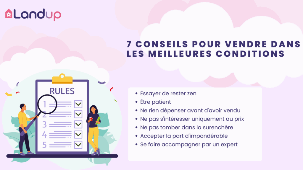 Illustration Landup – Réussir sa vente à un promoteur immobilier – Les 7 étapes clés