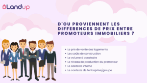 D’où proviennent les différences de prix entre promoteurs immobiliers